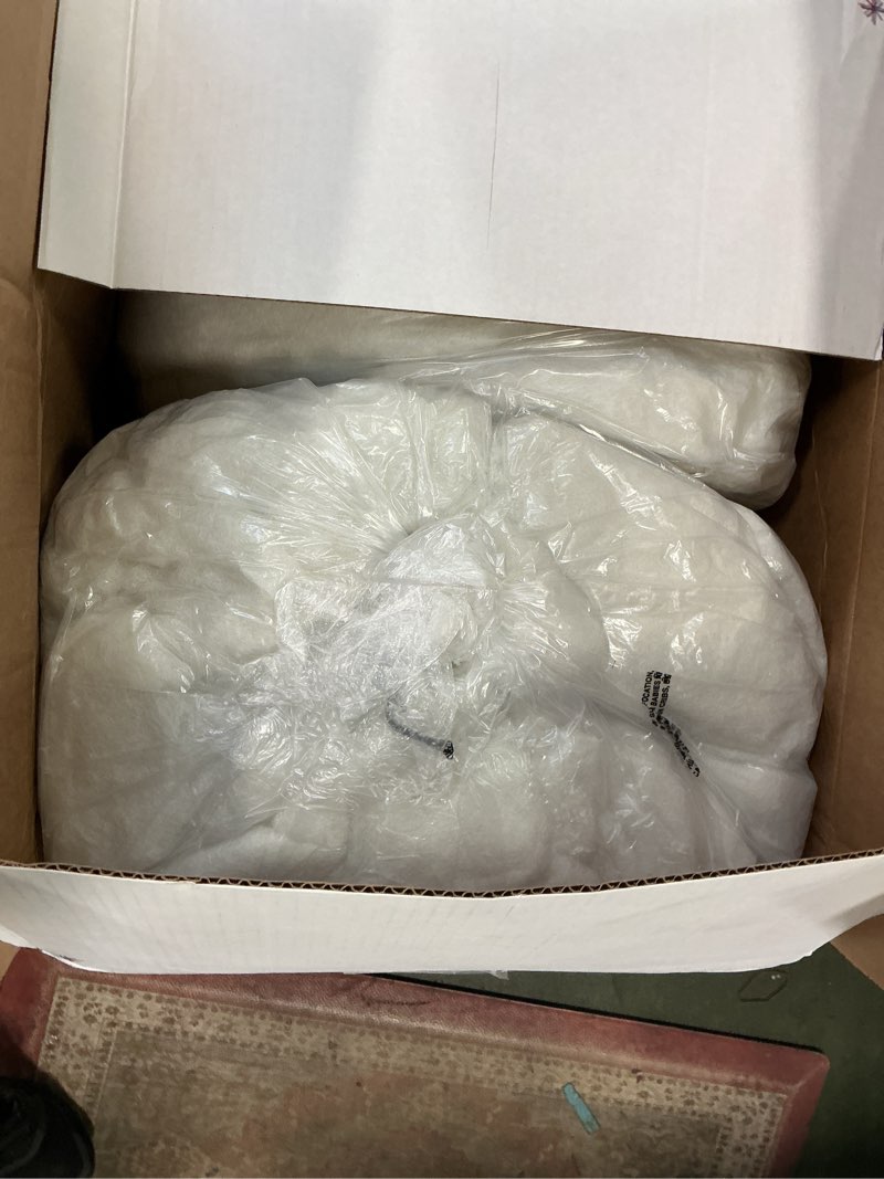 Condition photo showing Good Condition for Fairfield The Original Poly-Fil, Premium Polyester Fiber Fill, Soft Pillow Stuffing, Stuffing for Stuffed Animals, Toys, Cloud Decorations, and More, Machine-Washable Poly-Fil Fiber Fill, 20 lbs. Box 20 lb White