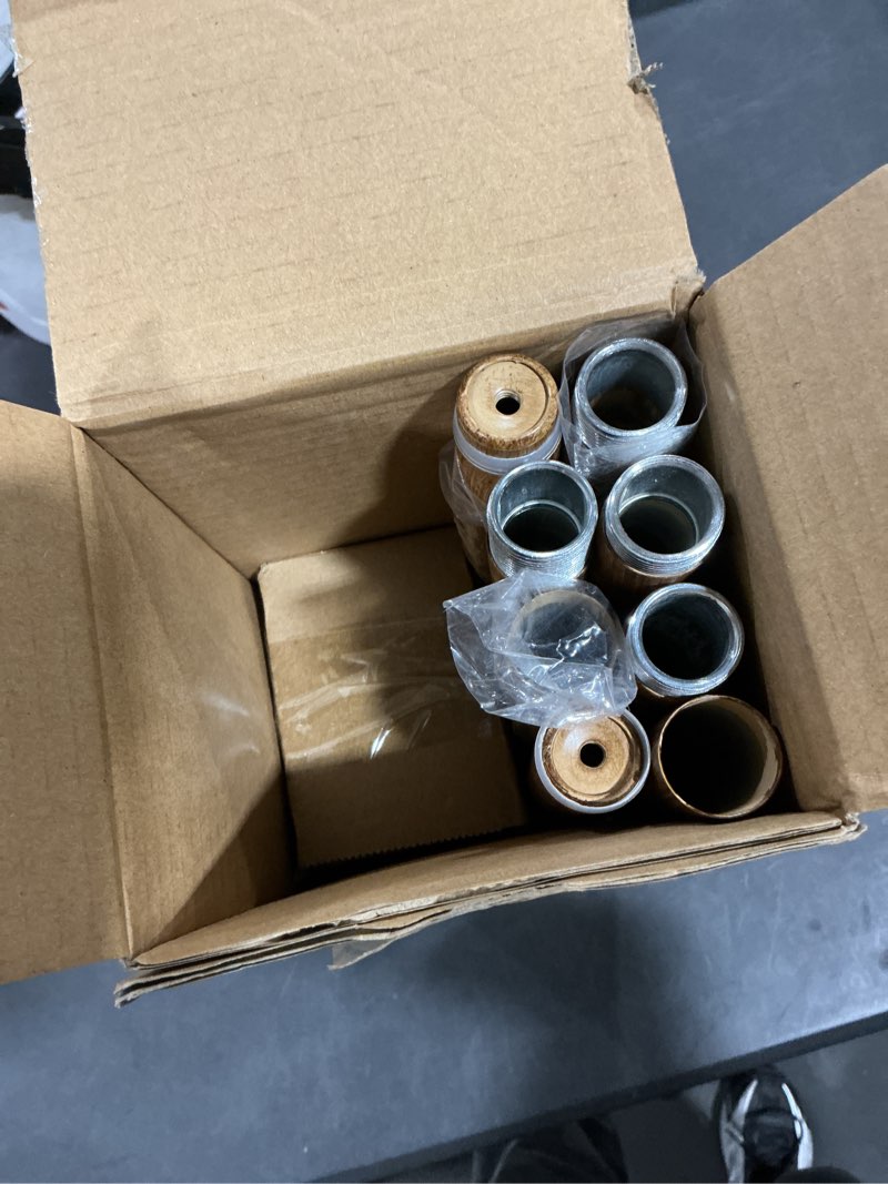 Condition photo showing Good Condition for 2 Pack Wood Curtain Rods for Windows 48 to 84 Inch,1'' Diameter Drapery Rods with Imitation Wood Grain Leaf Pattern Finials,Boho Adjustable Heavy Duty Curtain Rods Set,36-88'',Color:Natural Wood 36'' - 88'' (2 Pack) Natural Wood