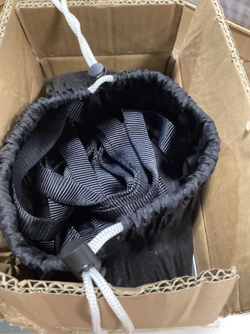 Condition photo showing Good Condition for zelus aerial yoga swing sling strong yoga hammock kit set trapeze inversion equipment include 2 extensions straps and ceiling mounting kit black