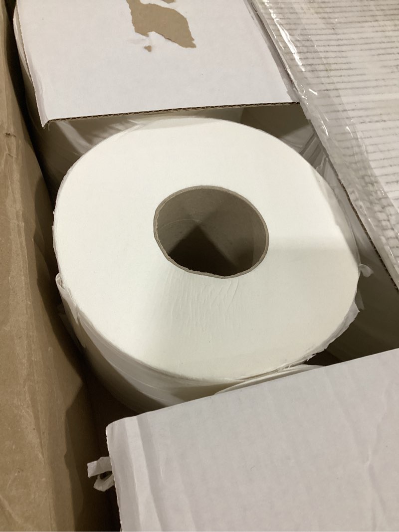 Condition photo showing New/Like New for amazoncommercial 2-ply ultra plus toilet paper, bath tissue, soft and strong, septic safe, unscented, 400 sheets per roll, 80 individually wrapped rolls for business use