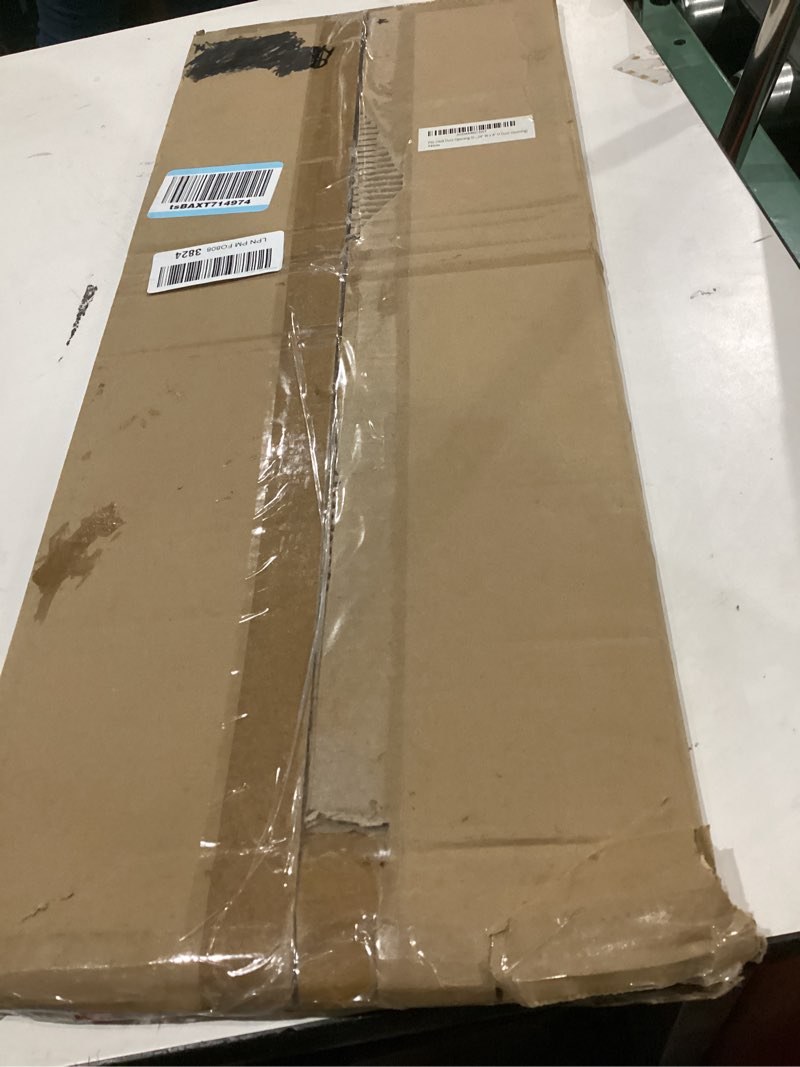 Condition photo showing New/Like New for fits 24x8 duct opening stamped steel return air grille vent cover grille for sidewall and ceiling in white surface dimensions: 25.75"w x 9.75"h (24" w x 8" h duct opening)