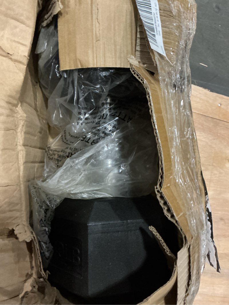 Condition photo showing Good Condition for 1 pcs 40 LBS Fitvids Rubber Encased Hex Dumbbell Set Contoured Handle for Muscle Toning, Strength Building & Full Body Workout, 60LB, 100LB, 150LB and 550LB Set