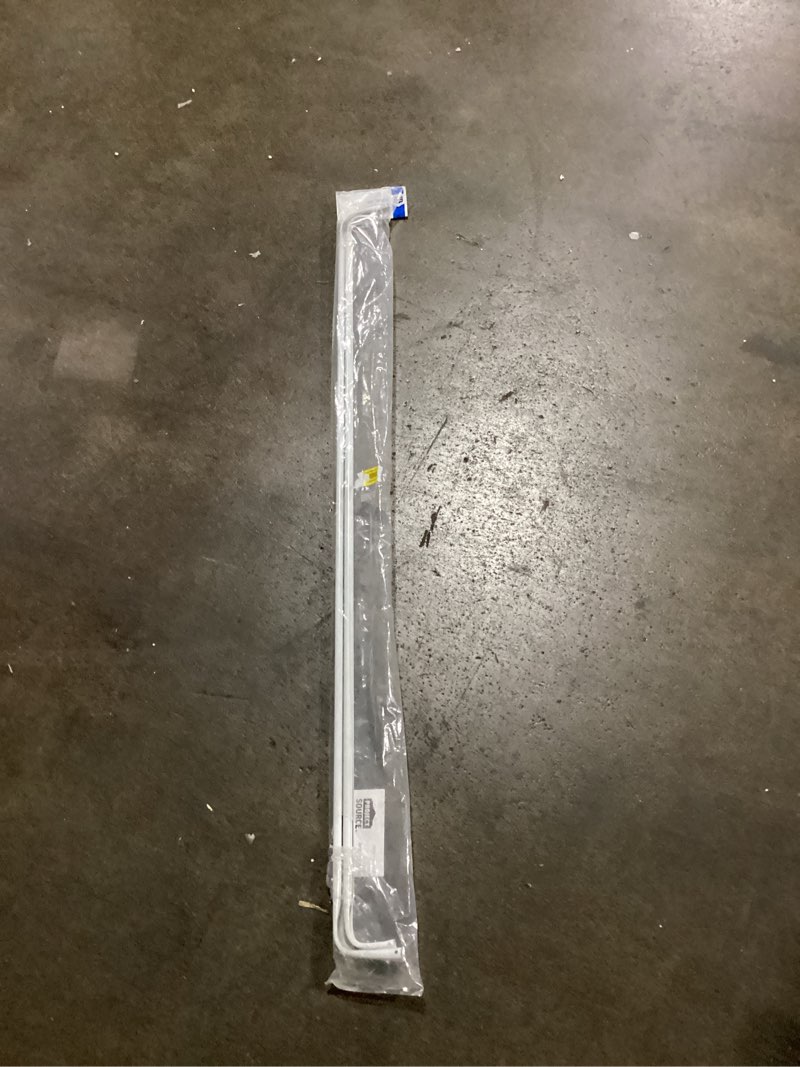 Condition photo showing As Is for project source 48-in to 84-in white steel double curtain rod
