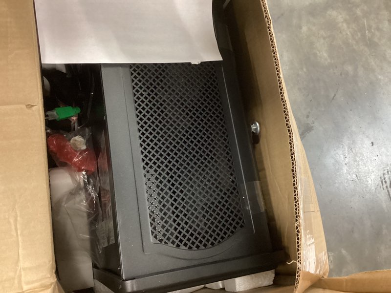 Condition photo showing As Is for duraflame Freestanding Electric Fireplace Stove Heater with 3D Flame Effect for 1,000 Sq. Ft. Room, Black