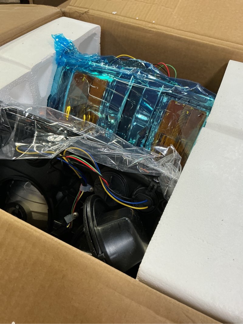 Condition photo showing Good Condition for for 2014-2015 chevy silverado 1500 pickup headlights assembly halogen factory oe style chrome housing replacement driver and passenger side pair oe replacement a-chrome housing amber reflector