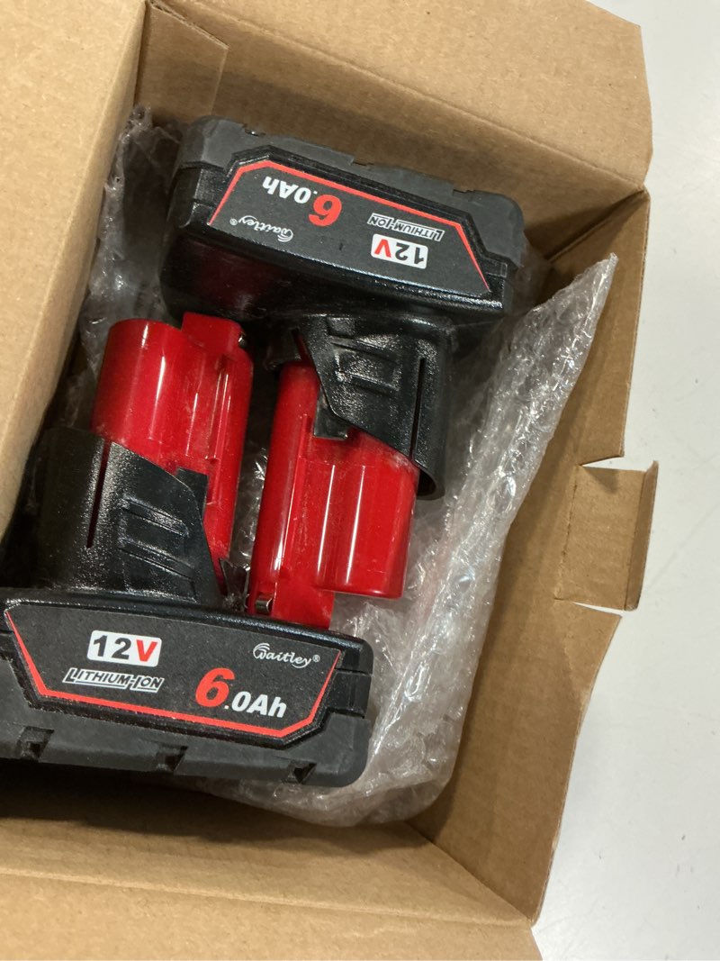 Condition photo showing Good Condition for waitley 2 pack 12v 9ah replacement battery compatible with milwaukee 12v power tools (not made in milwaukee)