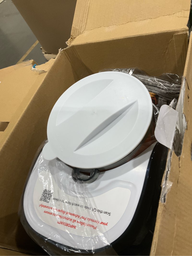 Condition photo showing As Is for baby brezza new and improved formula pro advanced formula dispenser machine - automatically mix a warm formula bottle instantly - easily make bottle with automatic powder blending, white