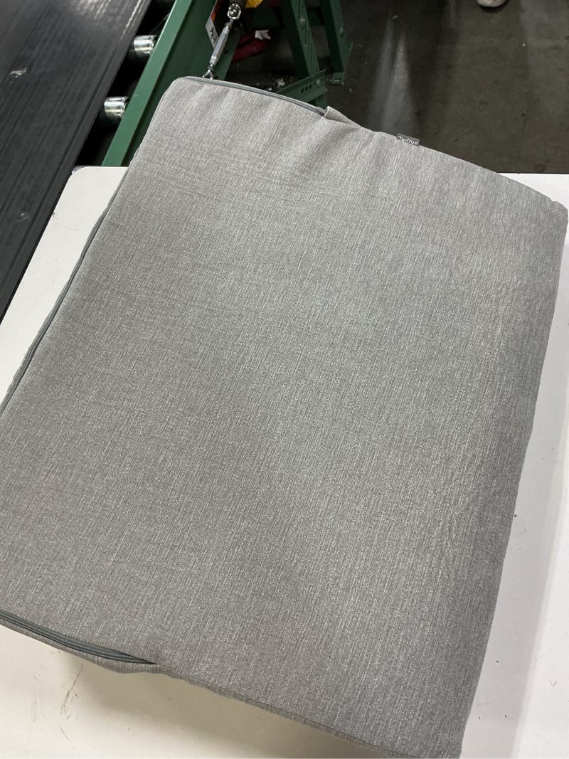 Condition photo showing As Is for tanyoo back support pillow for recliner dual layer lumbar support pillow with gel memory foam ergonomic orthopedic lumbar cushions for elderly lower back pain relief washable cover light grey