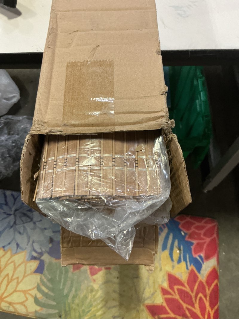 Condition photo showing Good Condition for LazBlinds No Tools No Drill Cordless Bamboo Roman Shades, Light Filtering Window Treatment, Roll Up Bamboo Blinds for Windows 38'' W x 72'' H, Brown Light Filtering-brown206 38" W x 72" H