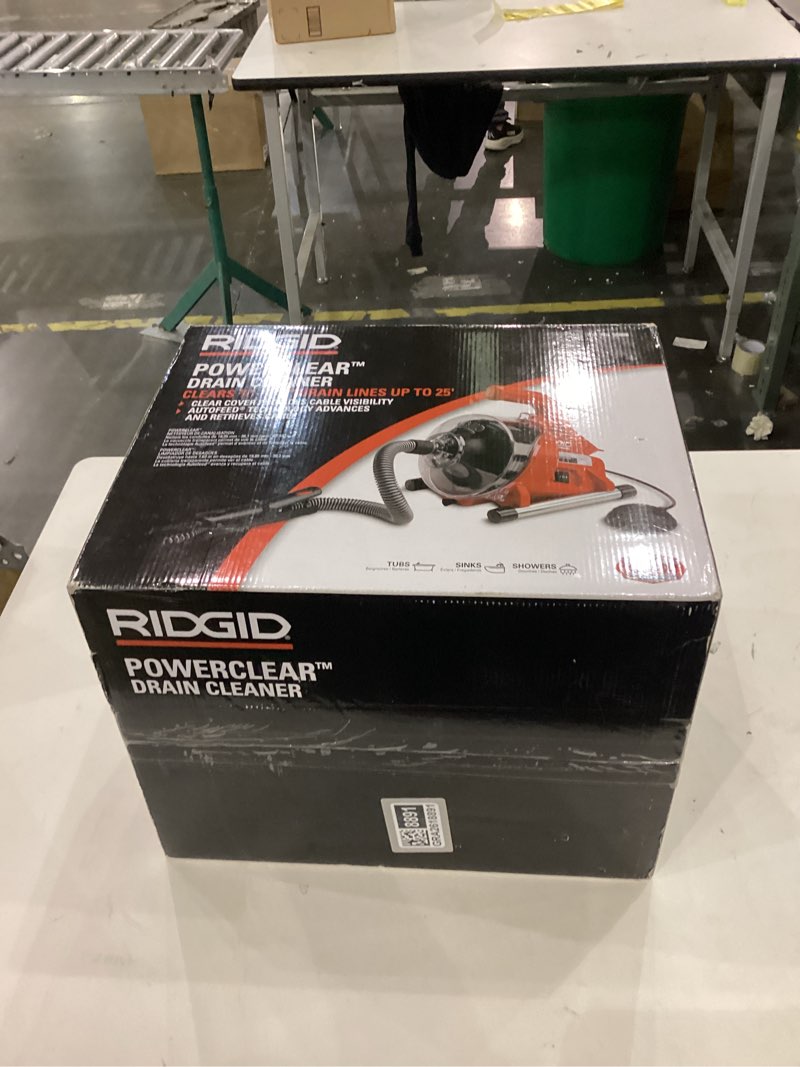 RIDGID 55808 PowerClear 120-Volt Drain Cleaning Machine Kit for Tubs, Showers, and Sinks, Drain Clea