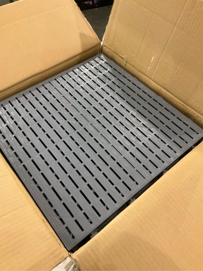 10 Pack Attic Flooring System Deck, 15.75" x 15.75" Waterproof Plastic Interlocking Deck Tiles, Easy