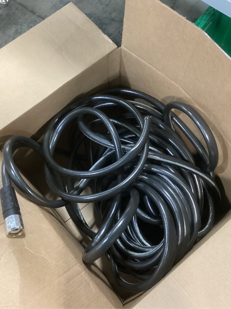 Condition photo showing As Is for yamatic pressure washer hose 25ft,1/4" kink resistant power washer hose,3400psi high pressure hose leak-tight solid brass m22 fittings for electric & gas pressure washers