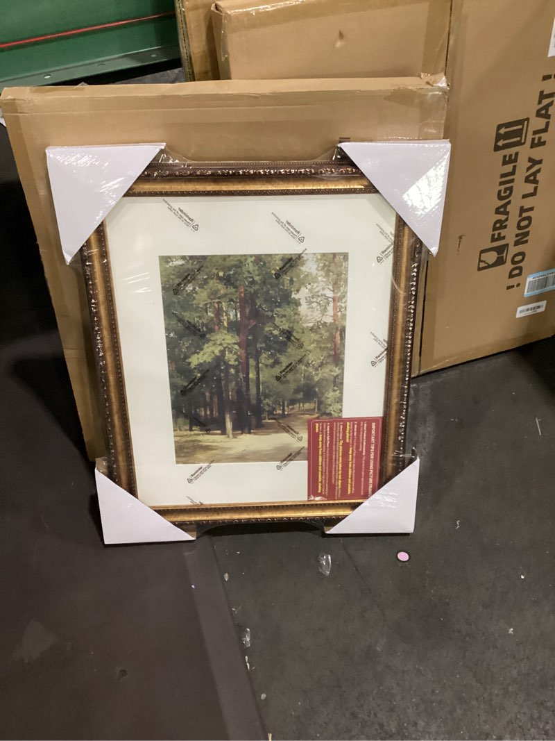 Condition photo showing New/Like New for splinterix 16x20 gold picture frame, ornate vintage picture frames for wall or tabletop display, 16 x 20 photo frame gold with non glare plexialass, display poster 11x14 with mat or 16x20 without mat for antique déco
