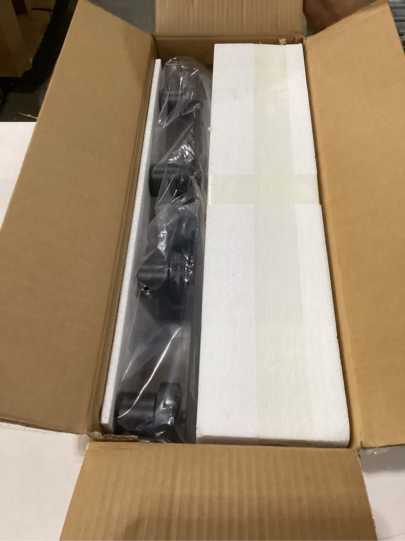 Condition photo showing New/Like New for VINLUZ Bathroom Vanity Lights, 4-Light Classic Wall Sconce Lighting Fixtures Matte Black Finish with Milky White Frosted Glass Shades for Bedroom Cabinet Stairs 4 Light