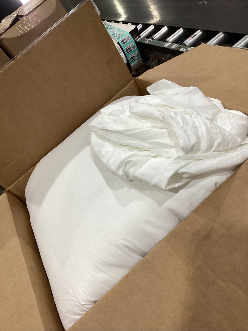 wrensonge king size comforter set - 3 pieces prewashed white comforter soft lightweight bedding for all seasons,fluffy down alternative comforter king size with 2 pillow shams arctic white king(102"*90")