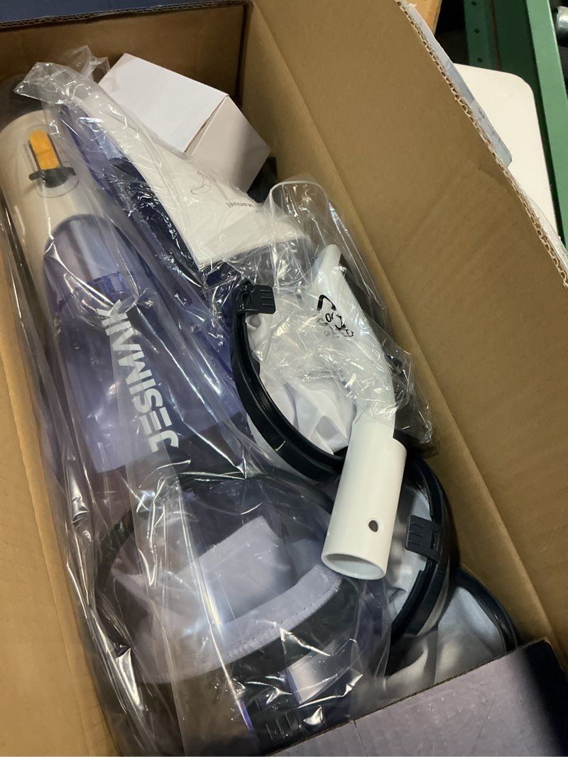 Condition photo showing Good Condition for handheld pool vacuum, jesimaik rechargeable pool vacuum cleaner with 18.5 gpm, 60 min runtime, telescopic pole, ideal cordless pool vacuum for above ground pool, inground pool, spas, hot tubs blue