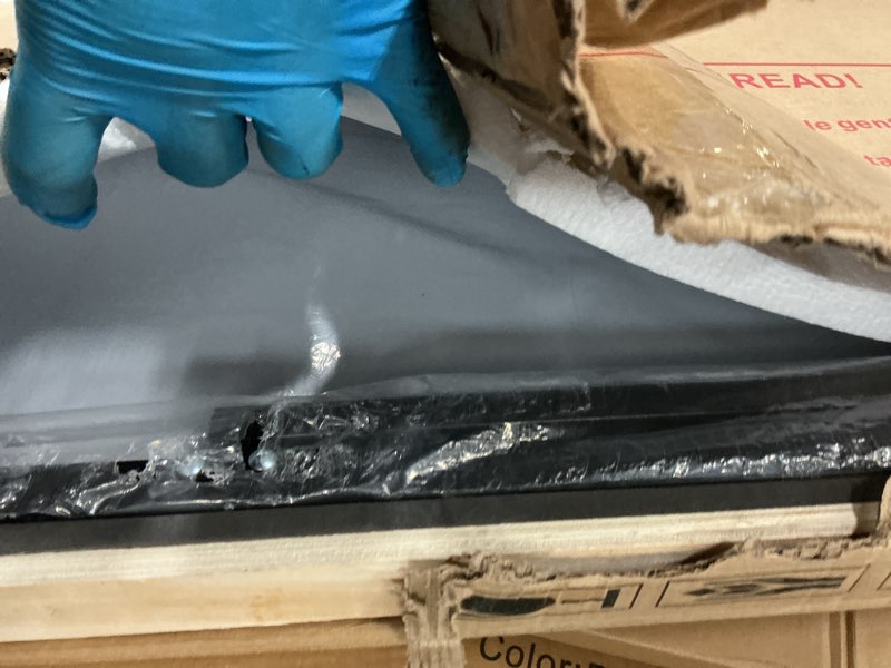 Condition photo showing Good Condition for VooBang Large Full Length Mirror 78" x 35" - Shatterproof Floor Full Body Mirror with Aluminum Alloy Frame, Freestanding, Hanging, or Wall-Leaning, for Bedroom, Living Room, Dressing Room, Black Black 78"L x 35"W