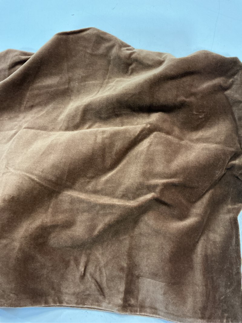 Condition photo showing As Is for quince classic 100% cotton velvet pillow cover, 20 x 20 (chestnut)