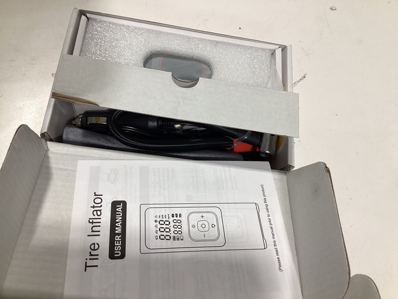 Condition photo showing Good Condition for Tire Inflator Portable Air Compressor, 3X Faster 25000mAh 160 PSI Air Pump for Car Tires- Cordless, with Pressure Gauge, LED Light & Digital Display, for Car, Pickup, Truck, Motor, E-Bike and Bicycle