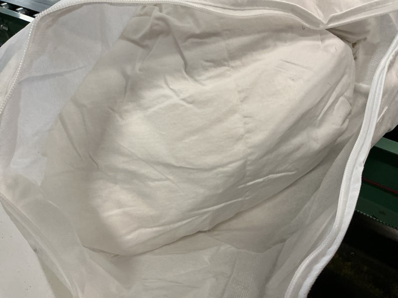 Condition photo showing As Is for ultra warm premium down comforter, twin, down