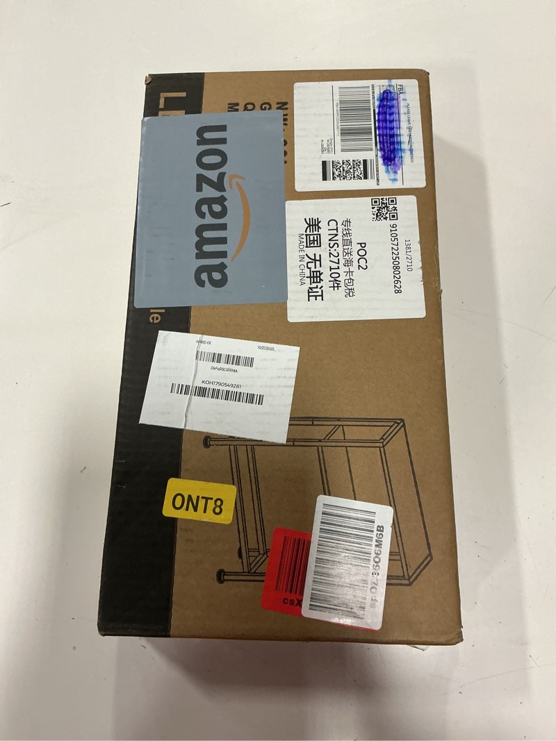 Condition photo showing New/Like New for Narrow Side Table for Small Space, 2-Tier Small End Table with Shelf Holder, Slim Nightstand, Skinny Snack Couch Table in Living Room, Bedroom, Study, Kitchen and Balcony (Black) 1 Black-3tier