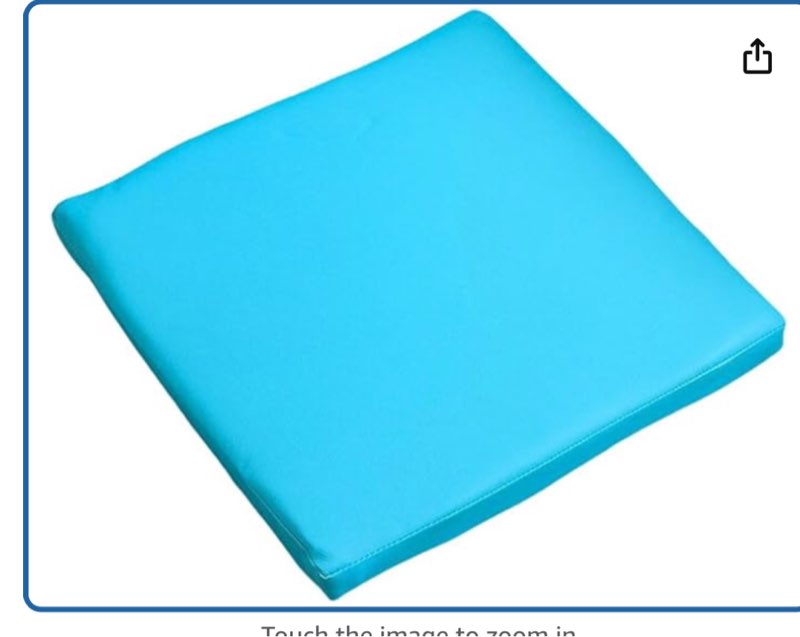 Liveinu Outdoor Chair Cushions, Waterproof & Fade Resistant Patio Furniture Cushions with Removable Cover for Garden Yard Lawn, Light Blue 19x19