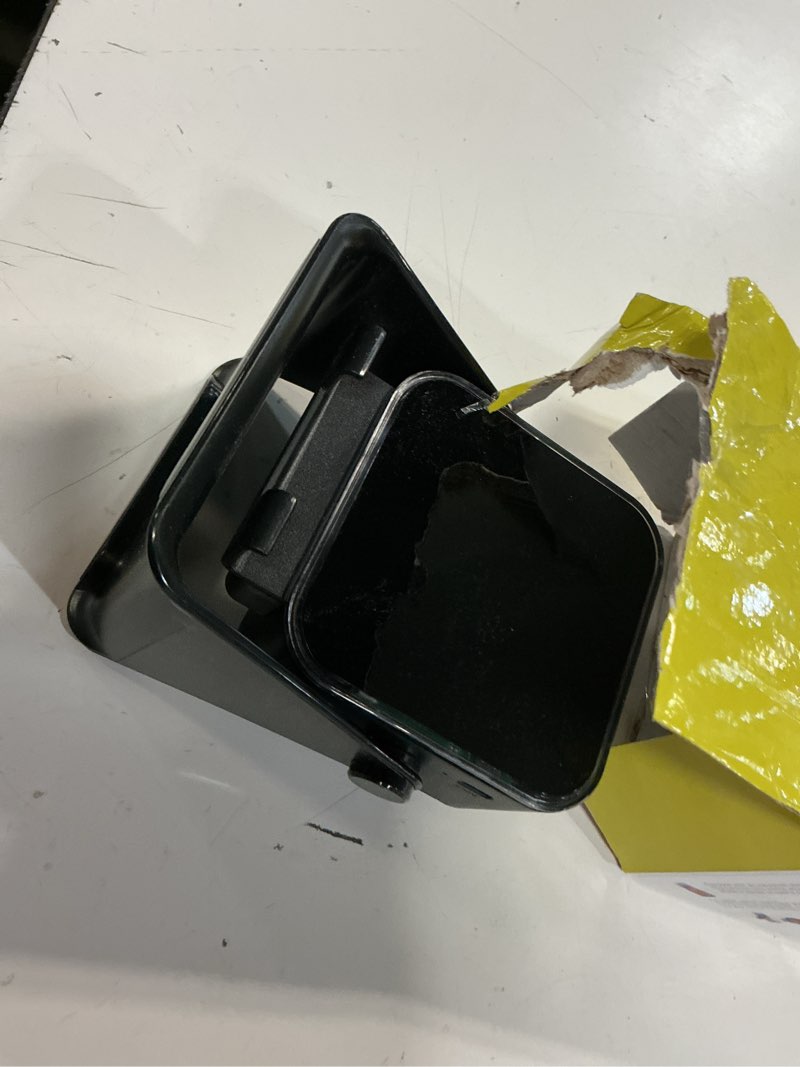 Condition photo showing Good Condition for induction speaker, innovative tech wireless speaker stand for cell phone stand holder with bluetooth audio speaker amplifier dock induction for iphone/samsung/ipad (black, square) black square