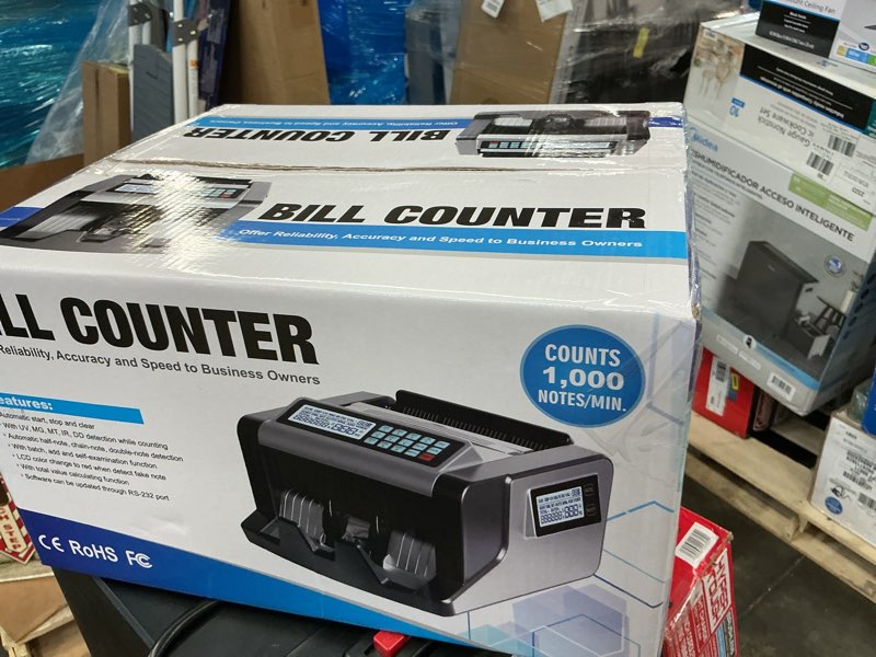 Condition photo showing New/Like New for aneken money counter machinewith value count, dollar, euro uv/mg/ir/dd counterfeit detection, single denomination bill counter