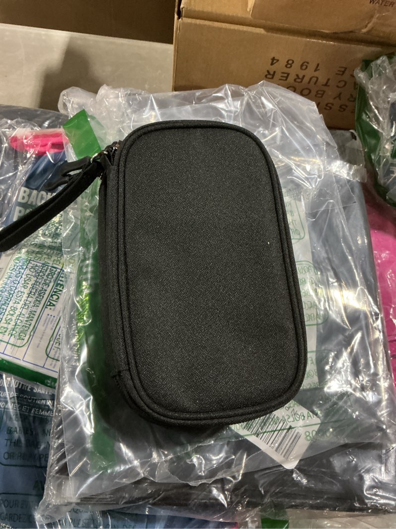 Condition photo showing Good Condition for fyy travel cable organizer pouch electronic accessories carry case portable waterproof double layers all-in-one storage bag for cord, charger, phone, earphone black small black