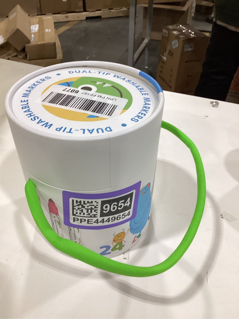 Condition photo showing New/Like New for Washable Dual Tip Markers for Kids, Broad & Round Tip, Easy-Grip Design for Little Hands, 24 Vibrant Colors Toddler Markers with Portable Case, Preschool Art Supplies for Kids Toddlers