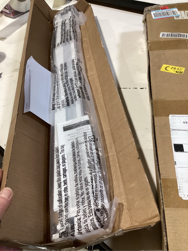 Condition photo showing New/Like New for lazblinds cordless cellular shades, no tools no drill blackout honeycomb shades pleated blinds for windows, 32'' w x 36'' h, silver white blackout-silver white 32'' w x 36'' h