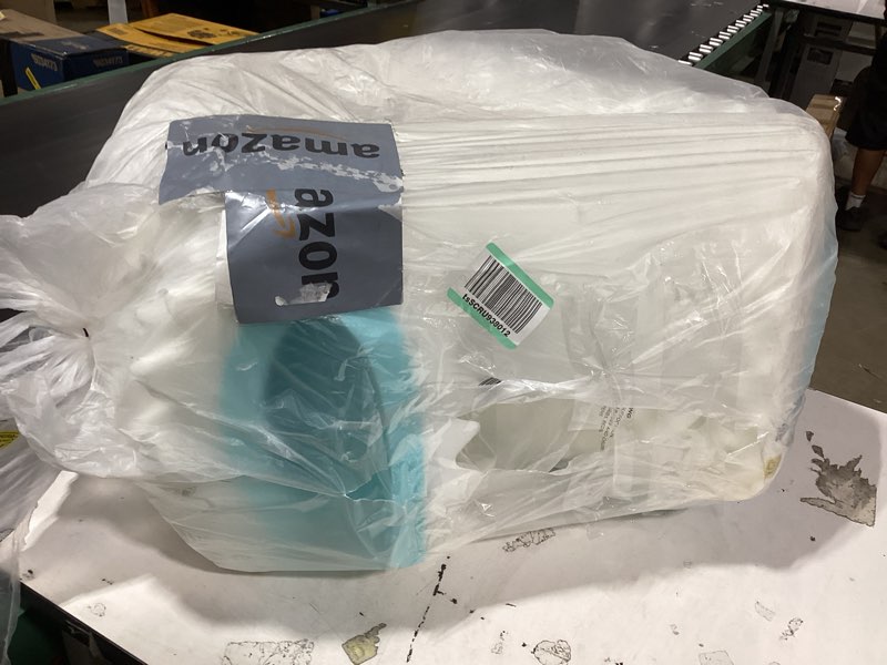 Condition photo showing Good Condition for similar product not like stock photobest price mattress 2 inch egg crate memory foam, cooling gel infusion, twin mattress topper, dorm essentials, blue 2 inch twin