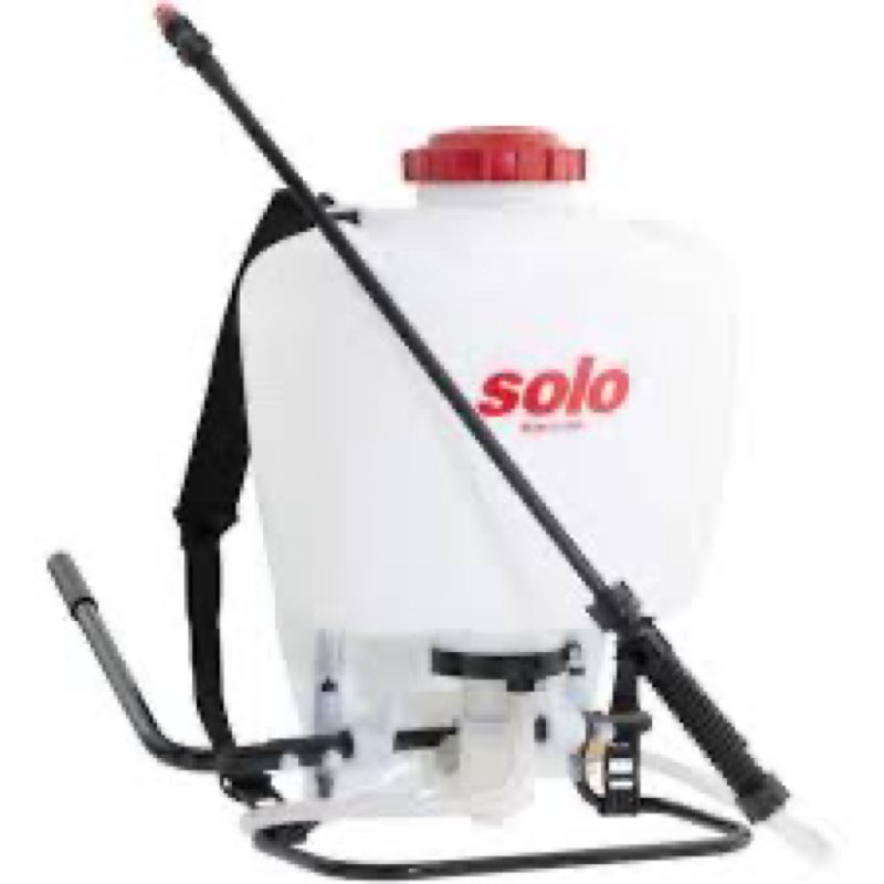 solo 425 4-gallon piston backpack sprayer, wide pressure range up to 90 psi
