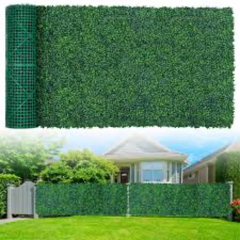 Grooy Artificial Boxwood Roll Panels, Grass Wall Panels 40"x120"(33.33 SQFT), Privacy Hedge Fence Sc