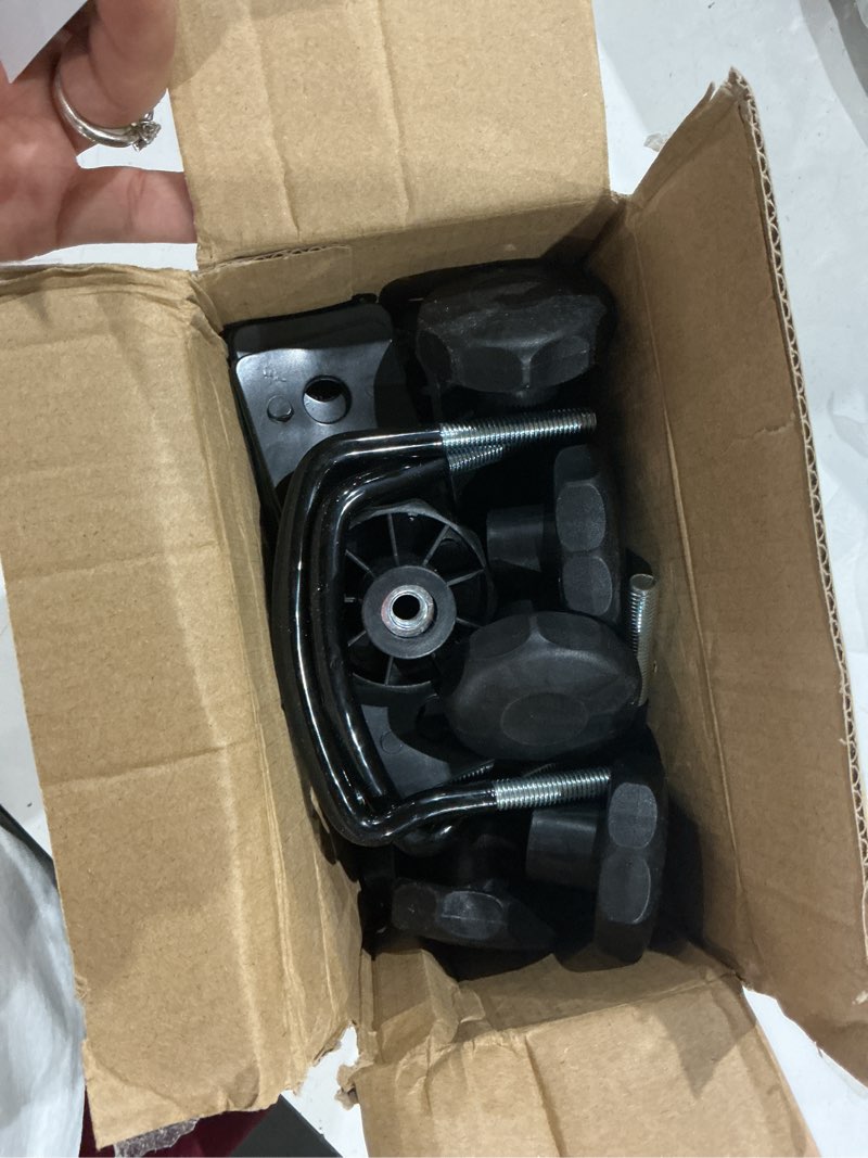 Condition photo showing Good Condition for 4pcs universal roof box u metal bolt clamps car mounting bracket mounting fitting u clips kit rooftop cargo carrier rack bolts 85mm internal width with 8 lock nuts and 2 straps