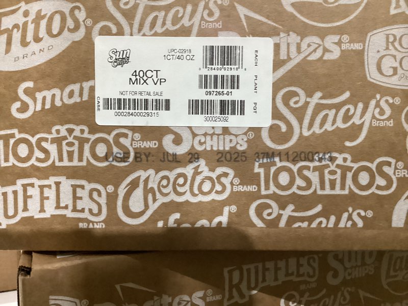 Condition photo showing Good Condition for SunChips 100% Whole Grain Chips, Variety Pack, 1 oz Bags, Pack of 40, No Artificial Flavors, Colors Variety Pack 40 Count (Pack of 1)