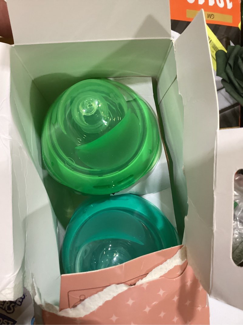 Condition photo showing As Is for tommee tippee natural start baby bottles, thicker feed, 6m+, 11oz | pack of 2, breast-like nipple for a natural latch, green & teal, bpa free