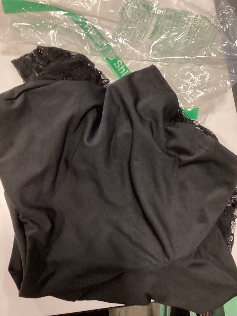 Condition photo showing Good Condition for wdirara women's floral lace long sleeve bodysuit 2 in 1 leotard tops night out body suit small black