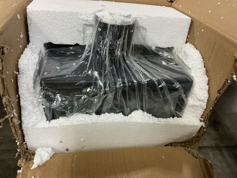 Condition photo showing New/Like New for outdoor post light fixture, 25 inch 4-light large modern exterior post lantern with clear glass, black outside lamp post, outdoor pole lights for yard garden patio pathway 25.1inch