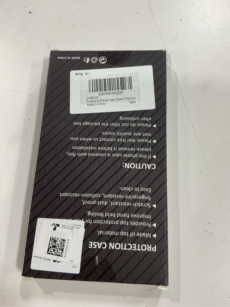 Condition photo showing New/Like New for offical desert titanium for iphone 16 pro case with 360 spin stand [diy glitter cardstock] [fit for magsafe] 16ft mil-protection polished for iphone 16 pro case with stand 6.3'', desert titanium for iphone 16 pro 6.3" desert titanium