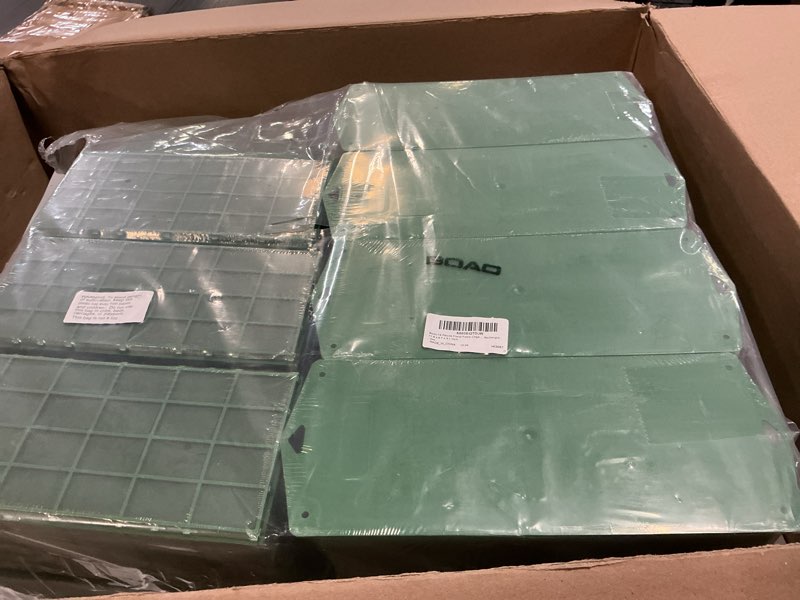 Condition photo showing Good Condition for Boao 16 Pieces Floral Foam Cage Holder with Floral Foam for Fresh Flowers Cage Bowl for Table Centerpiece Flower Arrangement, Rectangle, 11.8 x 4.7 x 3.1 Inch