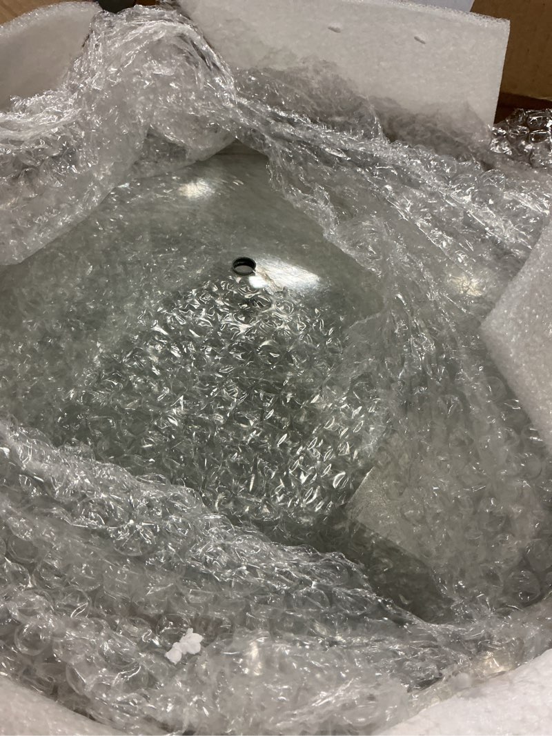 Condition photo showing Good Condition for imacone chafing dish buffet set of 6, 5qt round stainless steel chafer for catering, upgraded chafers and buffet warmer sets with glass lid & holder, frame, fuel holder for event party wedding holiday 6-pack glass lid with holder