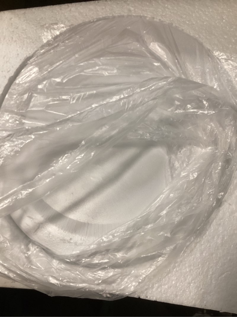 Condition photo showing New/Like New for 12 Inch Large Ceramic Saucer - Ceramic Drainage Tray for Plant Pot (Matte White) 12 Inch White