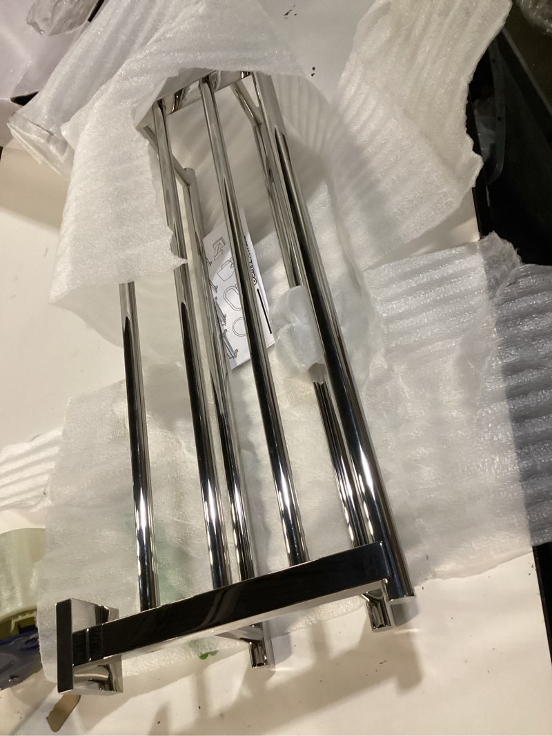 Condition photo showing New/Like New for Alise Towel Rack,Towel Hanger Towel Shelf with Double Towel Bars for Bathroom Lavatory,20 Inch SUS 304 Stainless Steel Wall Mount Towel Holder,Polished Chrome Polished Chrome 500mm/20-Inch