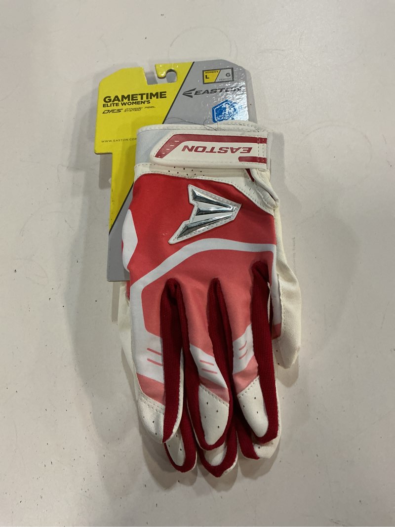 Condition photo showing New/Like New for easton women's gametime elite softball batting gloves, large, white