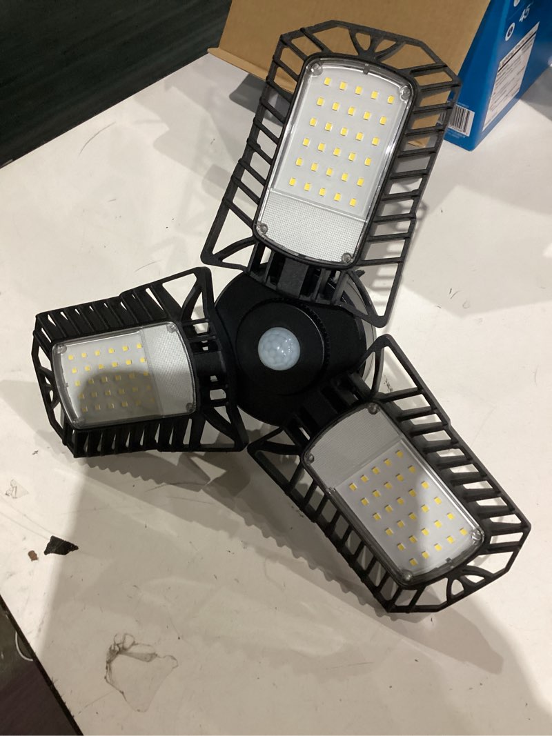 Condition photo showing Good Condition for utilitech 1-ft 8000-lumen black 3-light led diffuser garage shop light