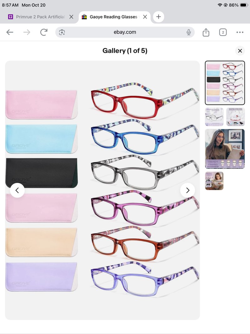 Gaoye Reading Glasses for Women, 3 Pack Fashion Readers for Women Men Spring Hi