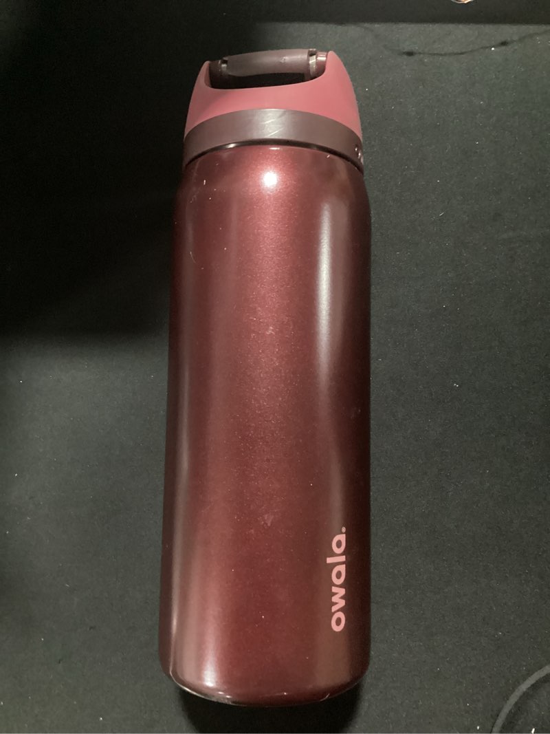 Condition photo showing Good Condition for owala freesip insulated stainless steel water bottle with straw, bpa-free sports water bottle, great for travel, 32 oz, black cherry black cherry 32 ounces