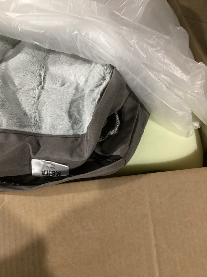 Condition photo showing Good Condition for Bedsure Dog Beds Large Sized Dog- Orthopedic Pet Beds with Removable Machine Washable Cover, NOT Waterproof Egg Crate Foam Puppy Pad, Suitable for Pet Up to 50 lbs, 35"x22" 35x22 Charcoal Grey