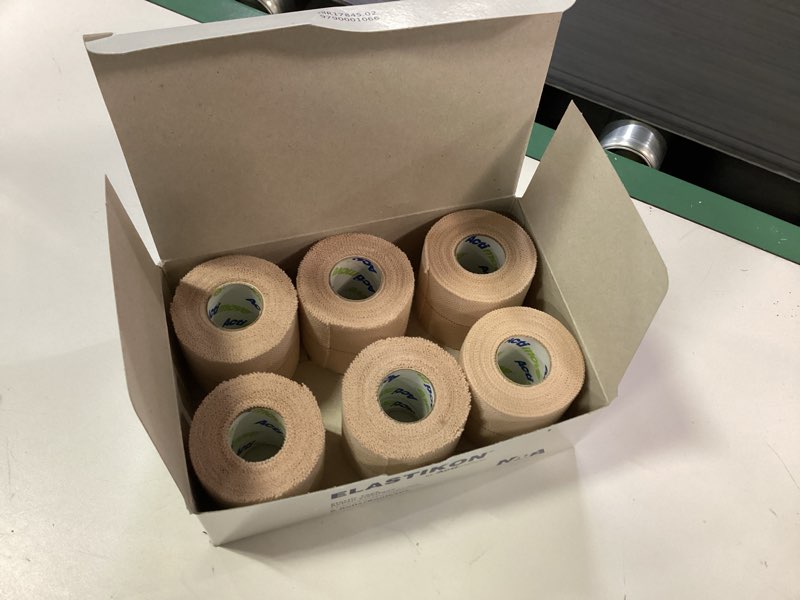 Condition photo showing Good Condition for Johnson & Johnson Elastikon Elastic Tape, 2" x 2.5 Yards, (2" x 5 Yards Stretched), Reliable Compres